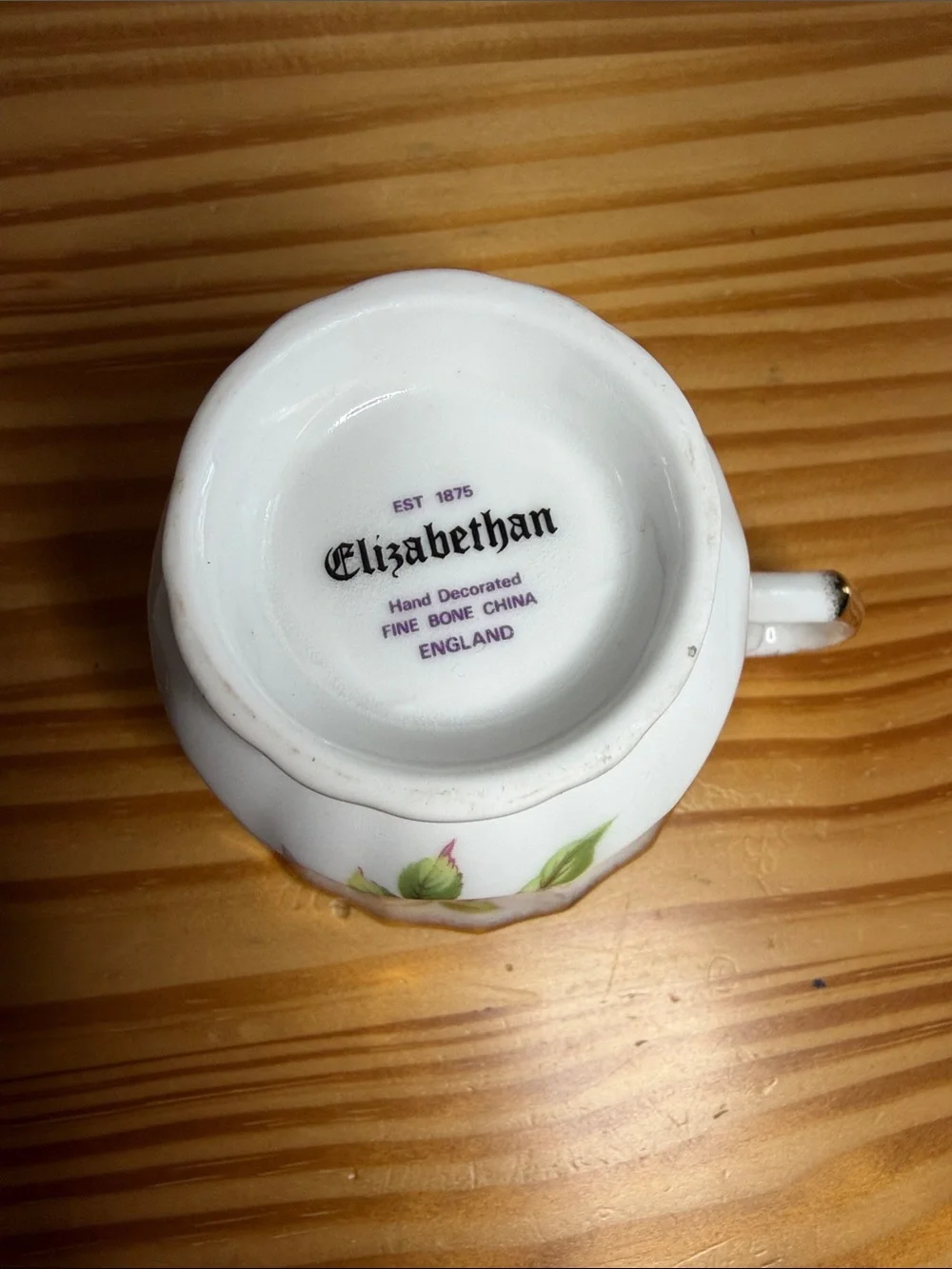 Vintage Elizabethan Fine Bone China Teacup & Saucer Jacobean Pattern